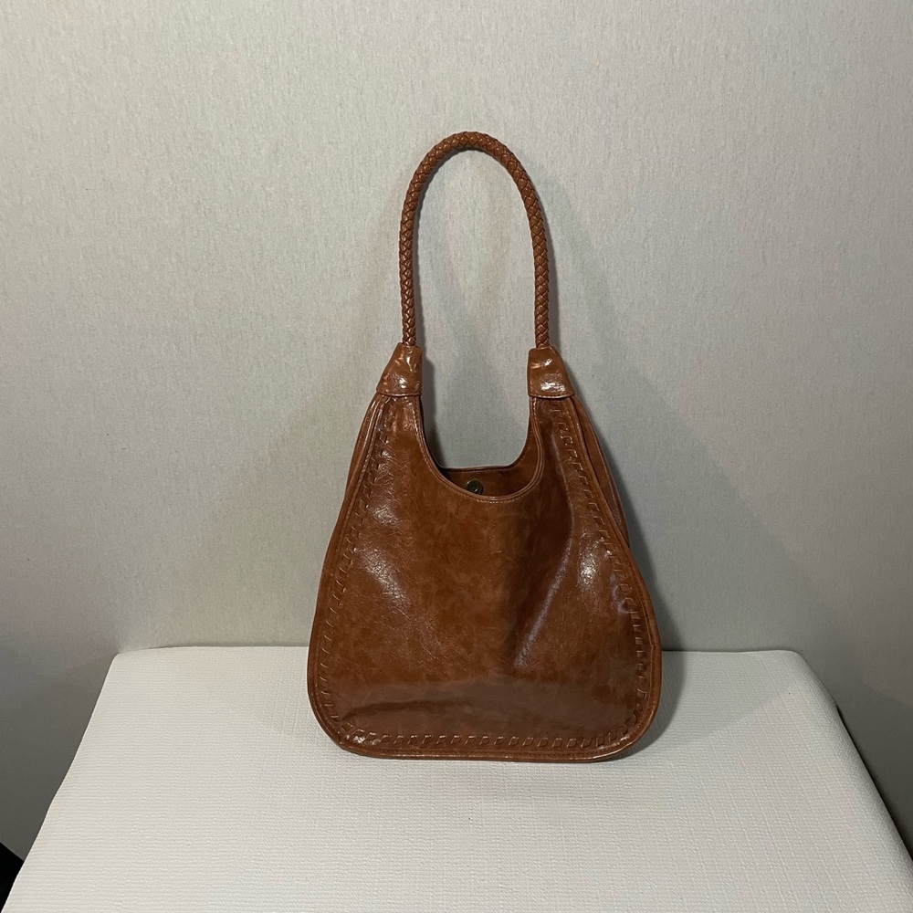 Brown Leather Hobo Shoulder Bag - Picture 6 of 12